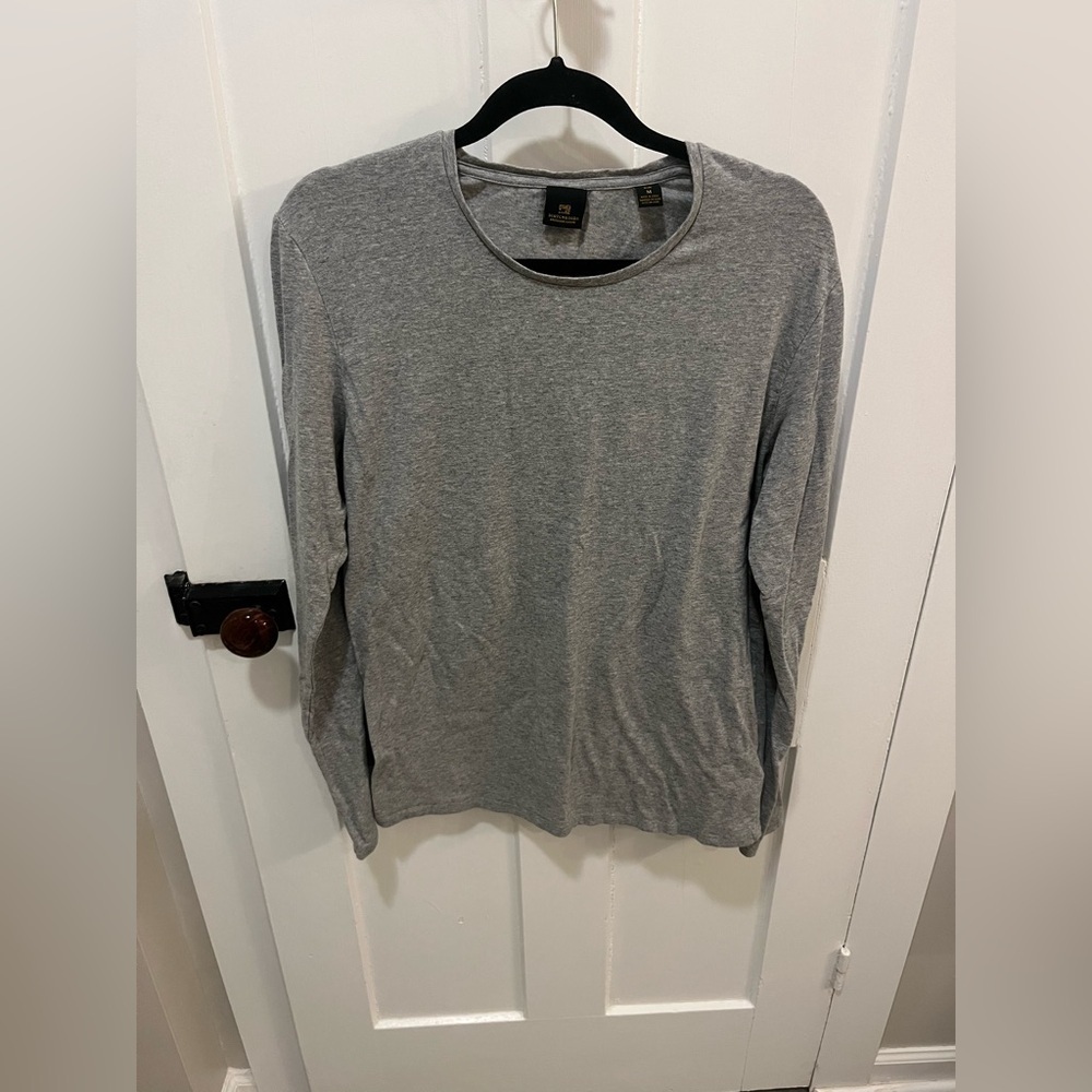 Scotch & Soda Basic Gray Crewneck Tee Long Sleeve Size Medium